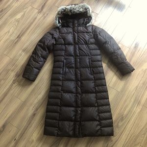 Eddie bauer lodge down duffle coat color cocoa size xs